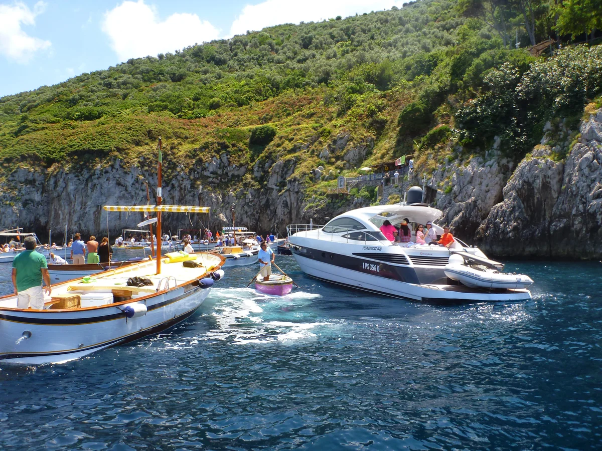 Entrance to the Blue Grotto - The famous sea cave that draws thousands of visitors