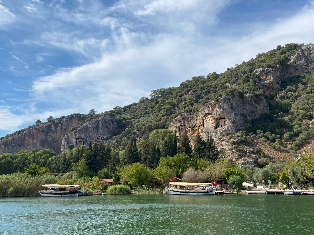 Ancient Lycian rock tombs in Dalyan, Turkey - World Travel Ambitions