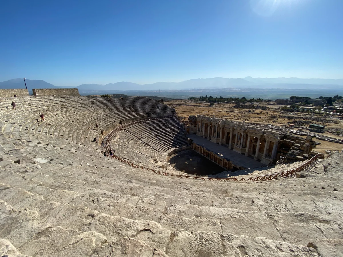 Ancient Roman theatre at Hierapolis, Pamukkale, Turkey - World Travel Ambitions