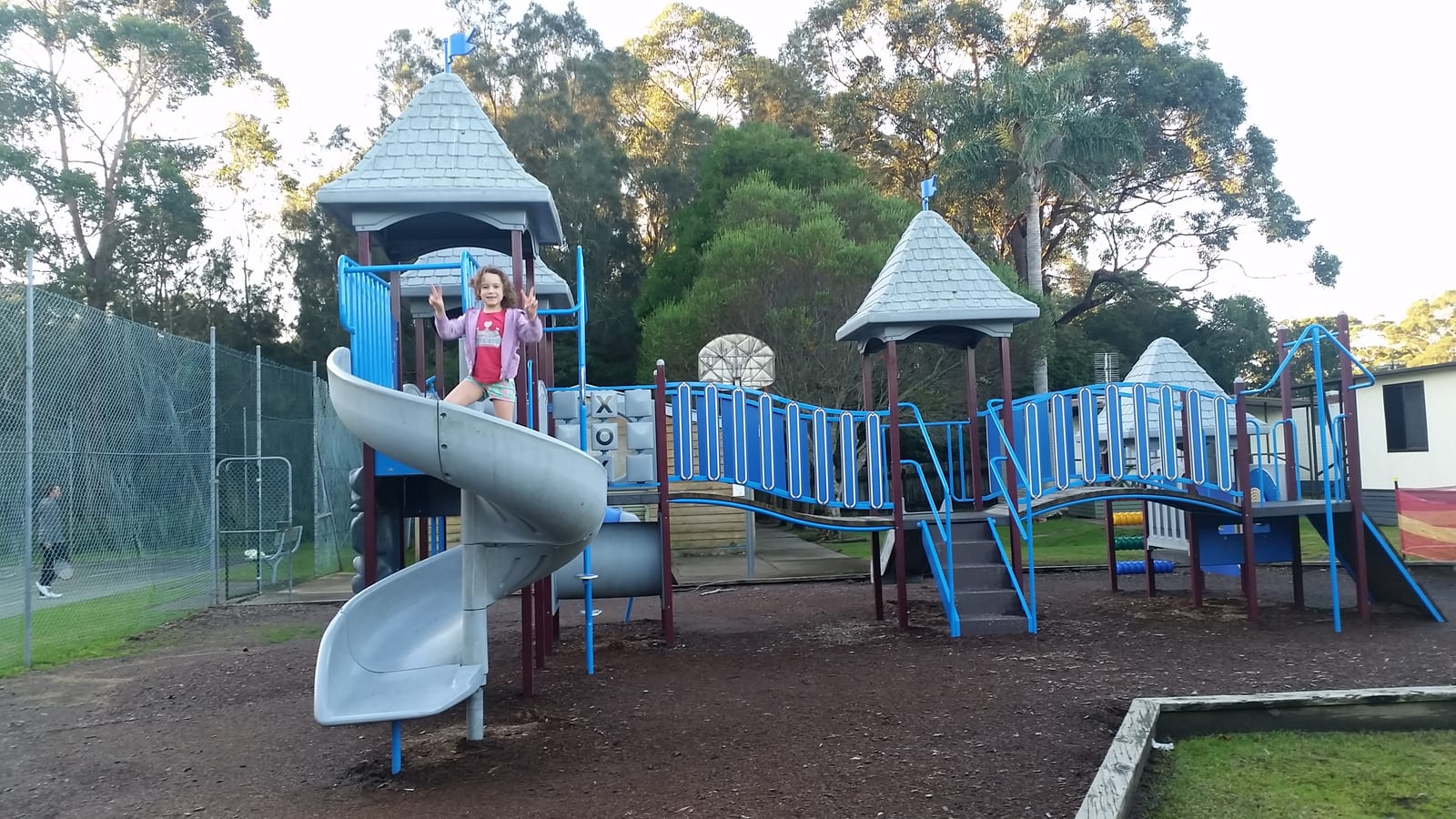 Ocean-view playground at Huskisson Beach Tourist Resort, Jervis Bay, NSW