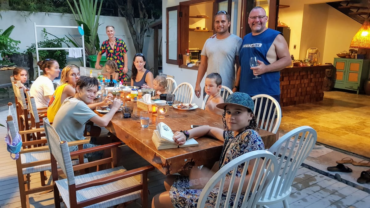 The Chi Villa luxury family accommodation in An Bang Beach Vietnam with private pool and outdoor dining